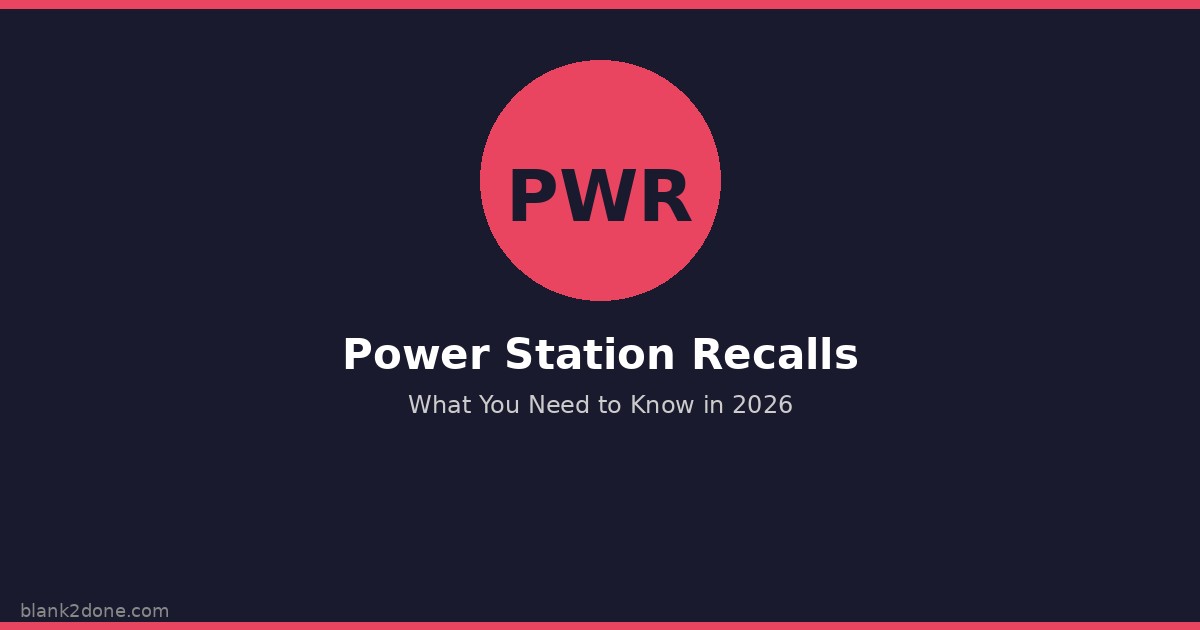 Power Station Recalls 2026: What You Need to Know Before You Buy
